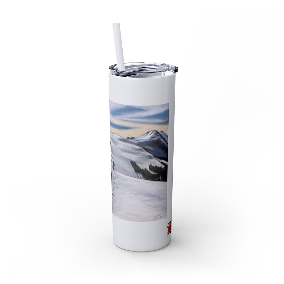 Thumbnail: Highline to Kachina | Skinny Tumbler with Straw | 20oz | Glitter Iceberg