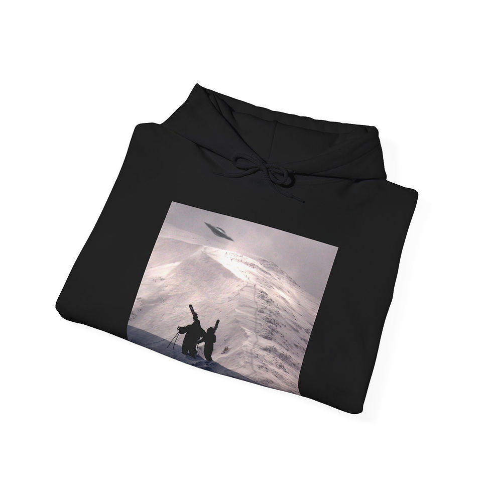 Thumbnail: Free Ride Taos #3 | Gildan Hooded Sweatshirt | S - 5XL | Black + White