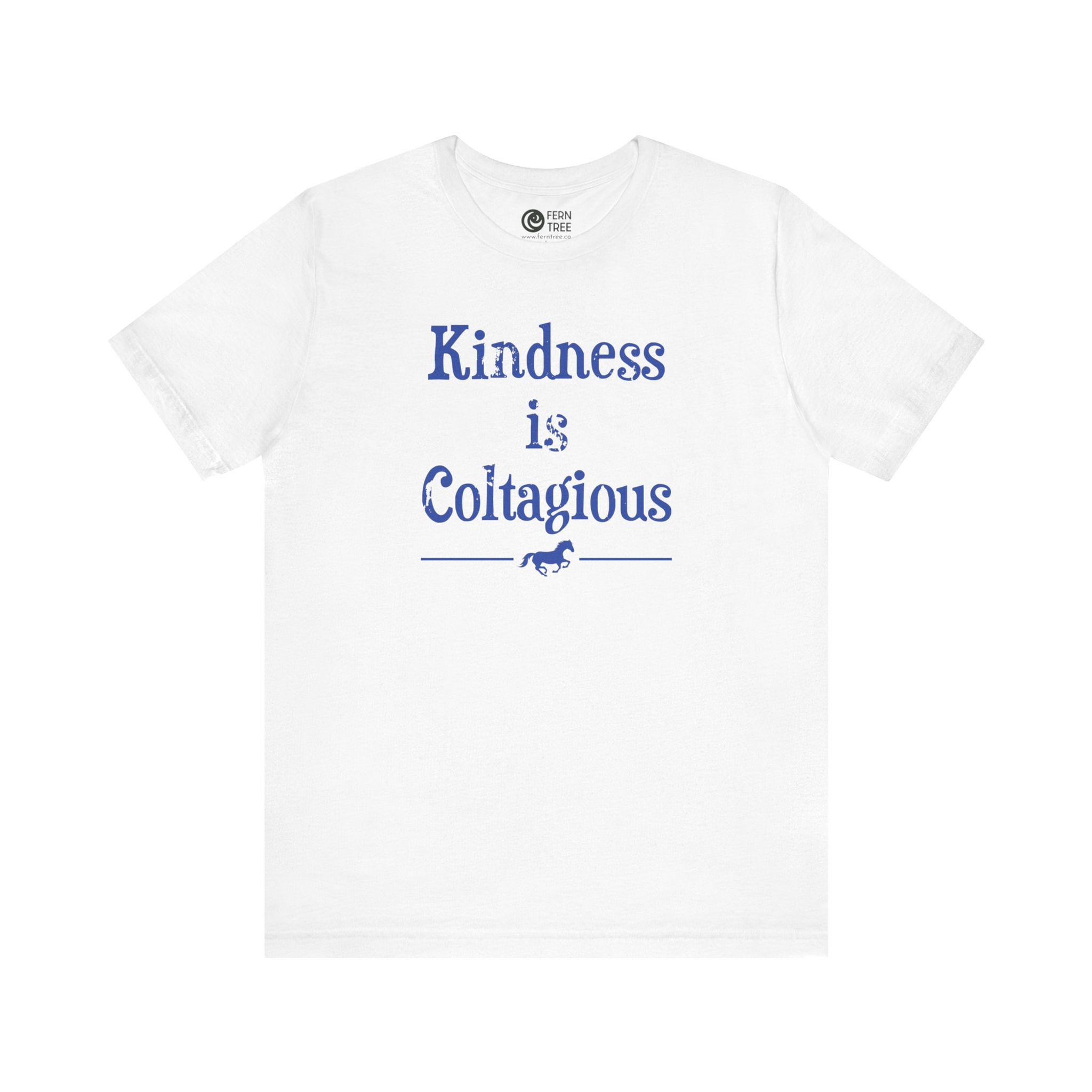 White T-shirt with "Kindness is Contagious" print