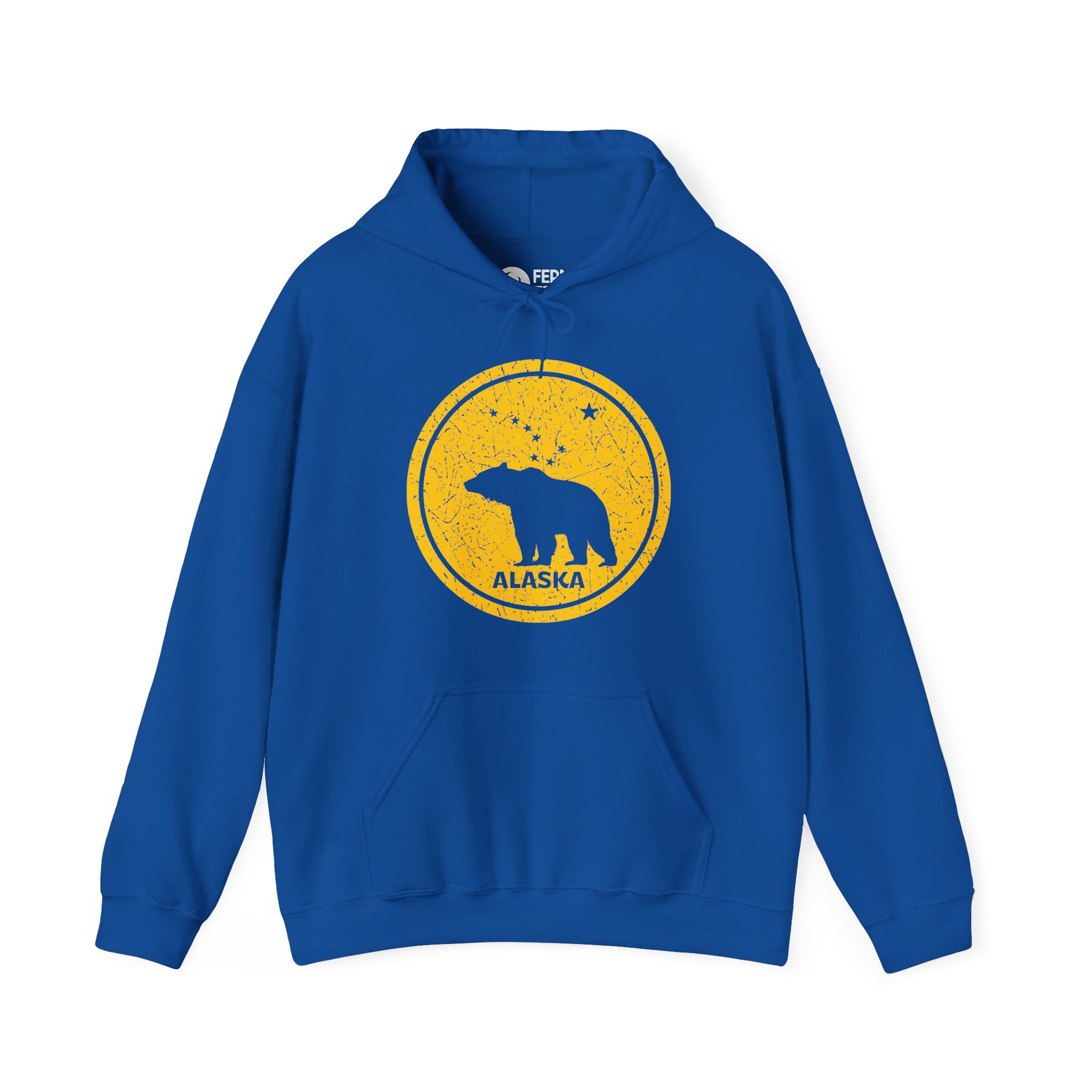 Bear + Big Dipper Hoodie | Yellow on Blues