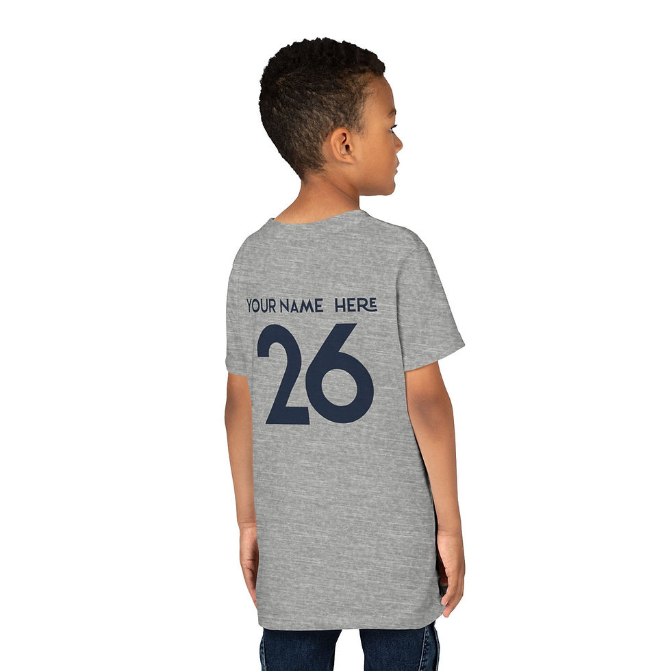 Thumbnail: Bamford Wolf | Youth T-shirt | Personalized Navy | Bella+Canvas