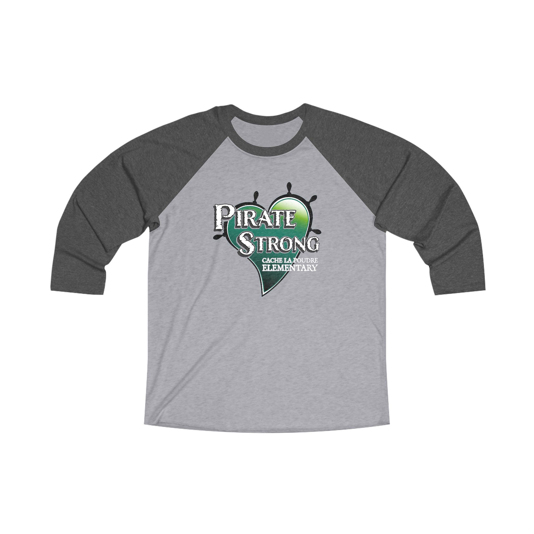CLPE Adult Tri-Blend 3/4 Raglan Tee | Pirate Strong | XS - 3XL