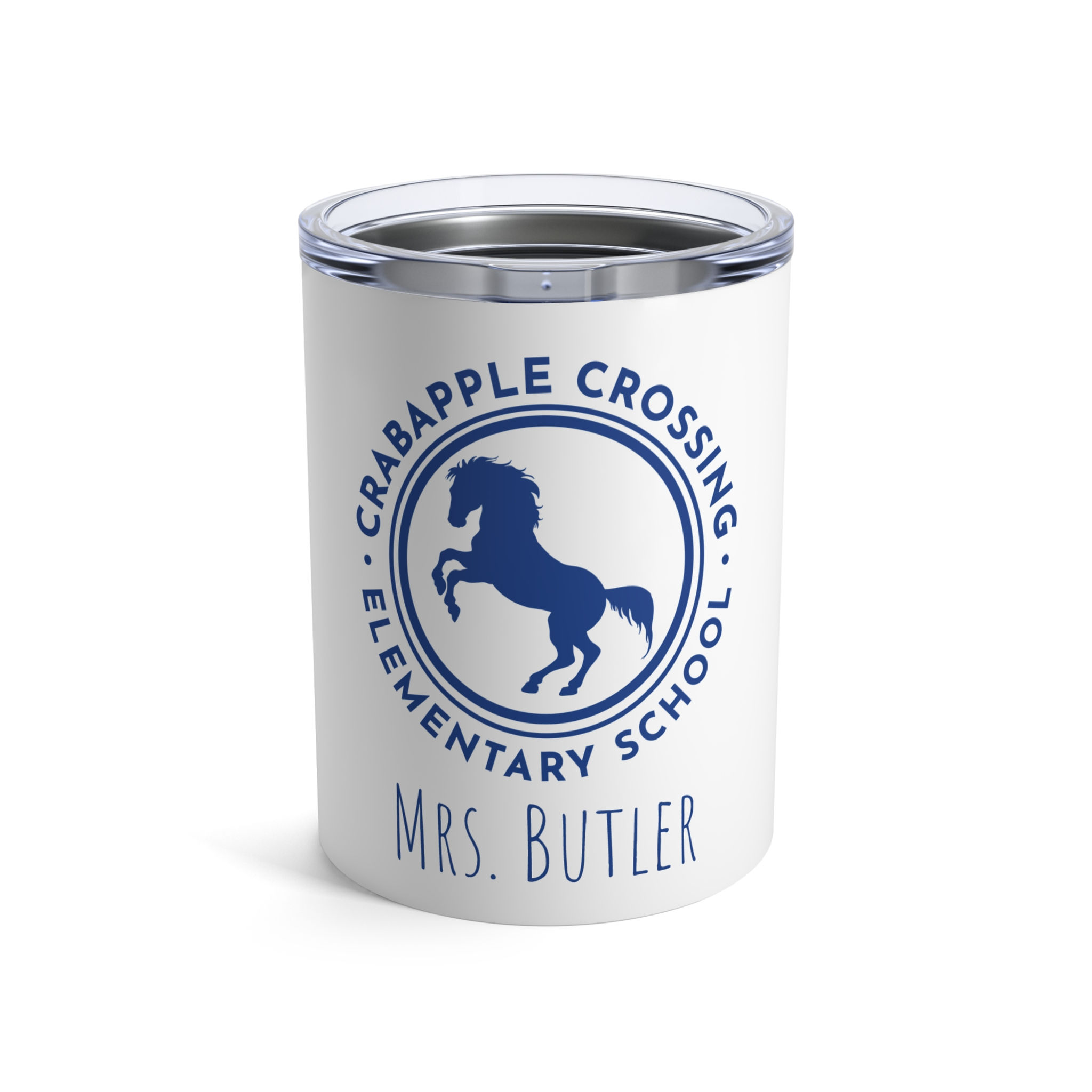 Crabapple Crossing Elementary School tumbler, Mrs. Butler