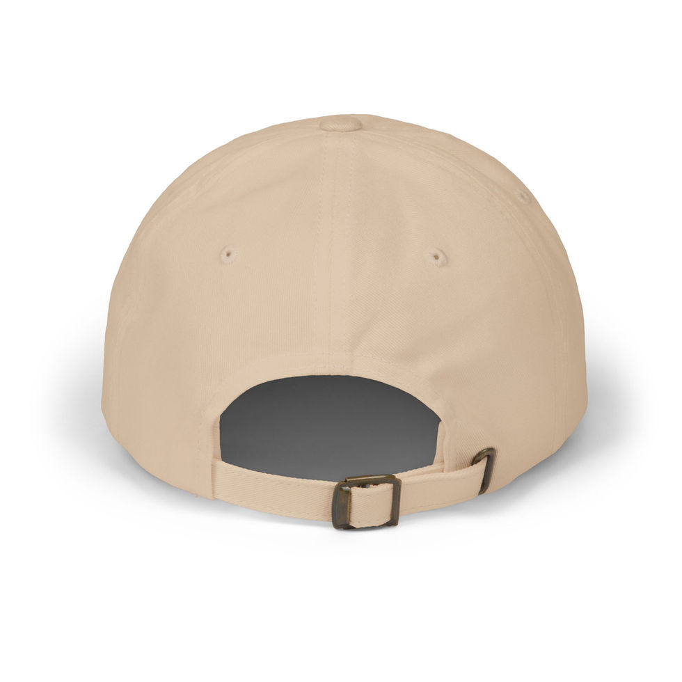 Beige adjustable baseball cap rear view