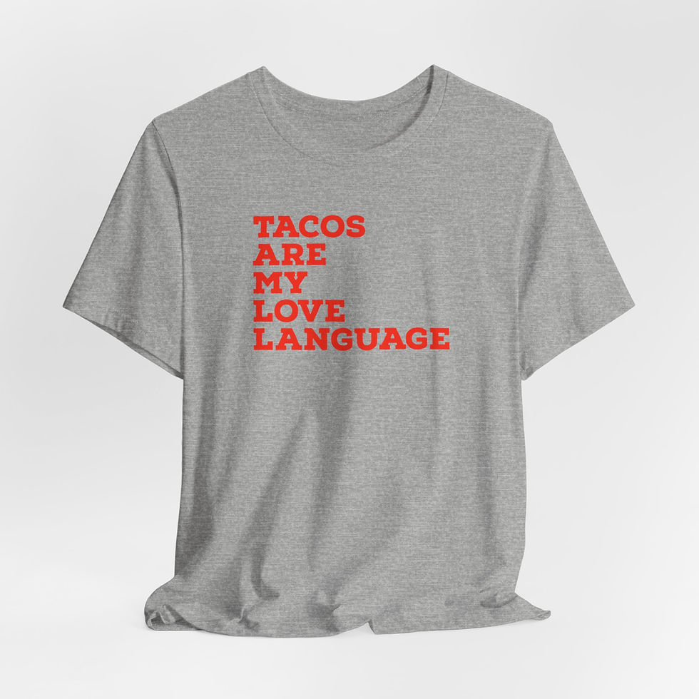 Thumbnail: Tacos Love Language | Red lettering | Athletic Heather