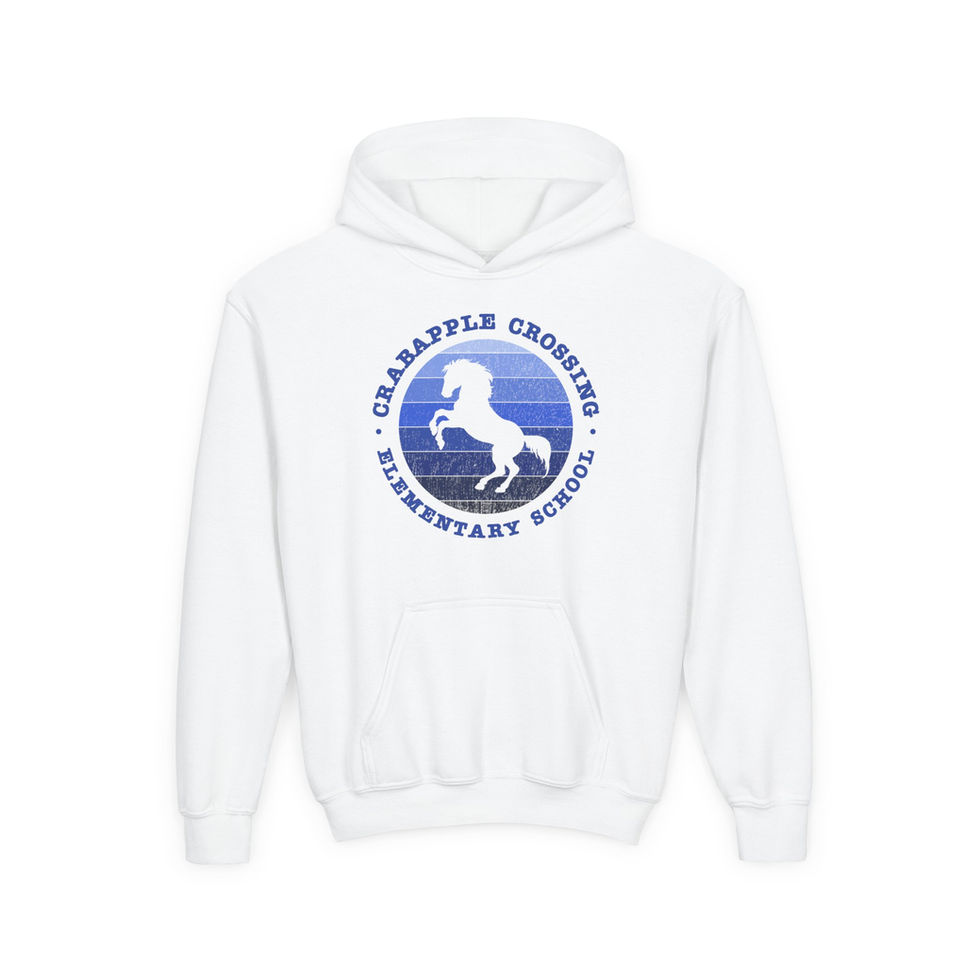 White Cranafle Crofting Elementary School hoodie