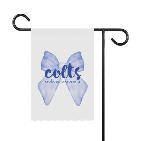 Blue Colts Crabapple Crossing bow garden flag Milton