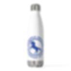 White water bottle with blue Sugar Apple Crossing Elementary School logo