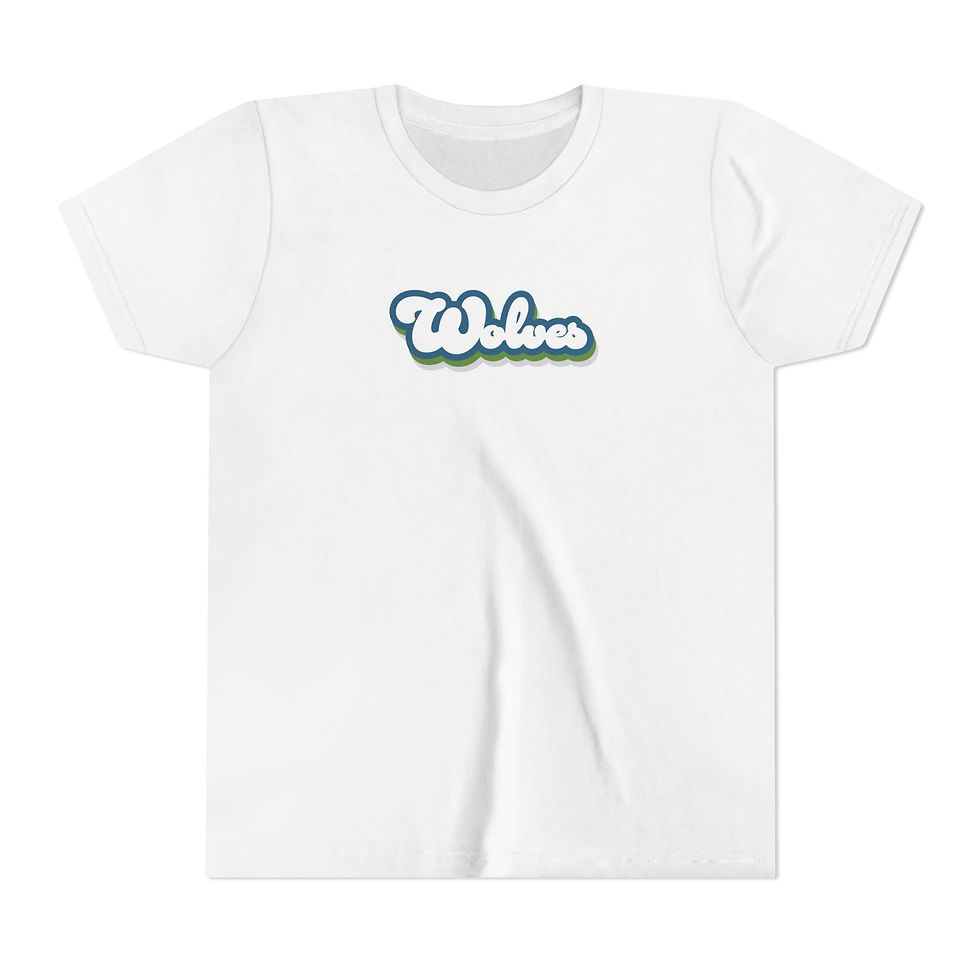 Thumbnail: Bamford Youth | Retro Cursive Wolves | T-shirt