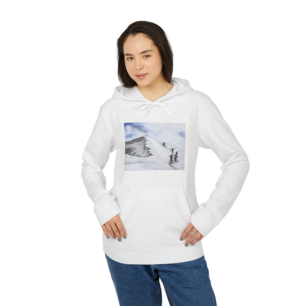 Thumbnail: Hiking the Ridge | adidas Fleece Hoodie | XS - 4XL | White 
