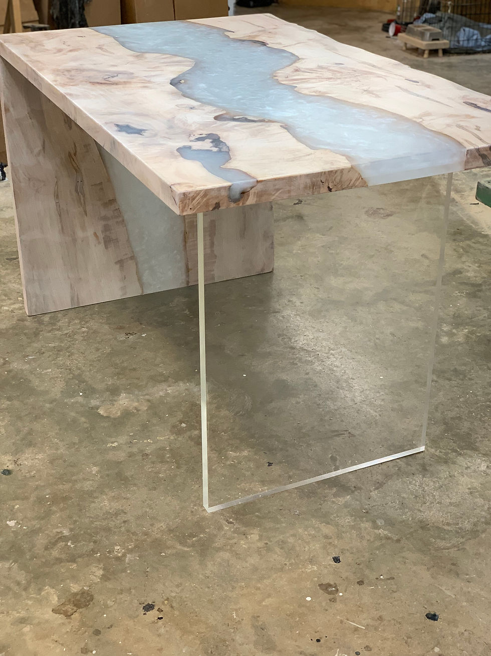 Thumbnail: Live Edge River WaterFall Table