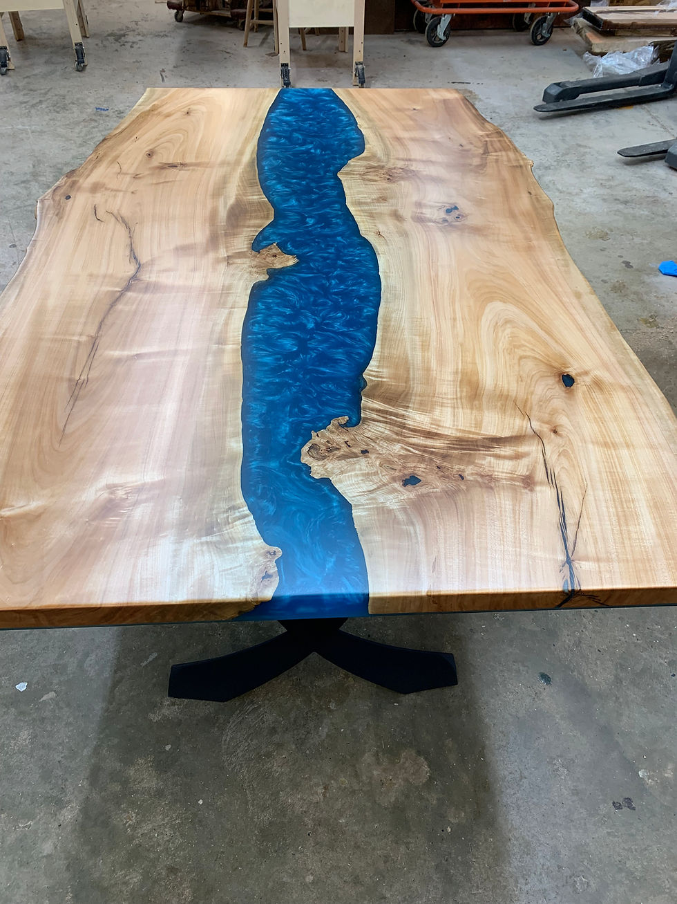 Thumbnail: Live Edge River Dining Table - Maple