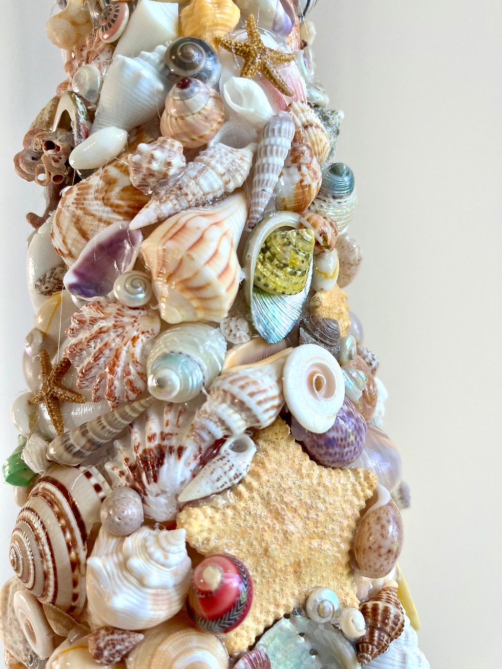 Thumbnail: Close-up of the Coastal Charm Christmas tree, showcasing intricate details of seashells