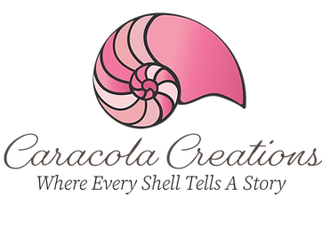 Caracola Creations logo featuring a nautilus shell design
