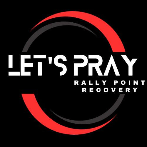Thumbnail: Let's Pray Black T, Rally Point Logo