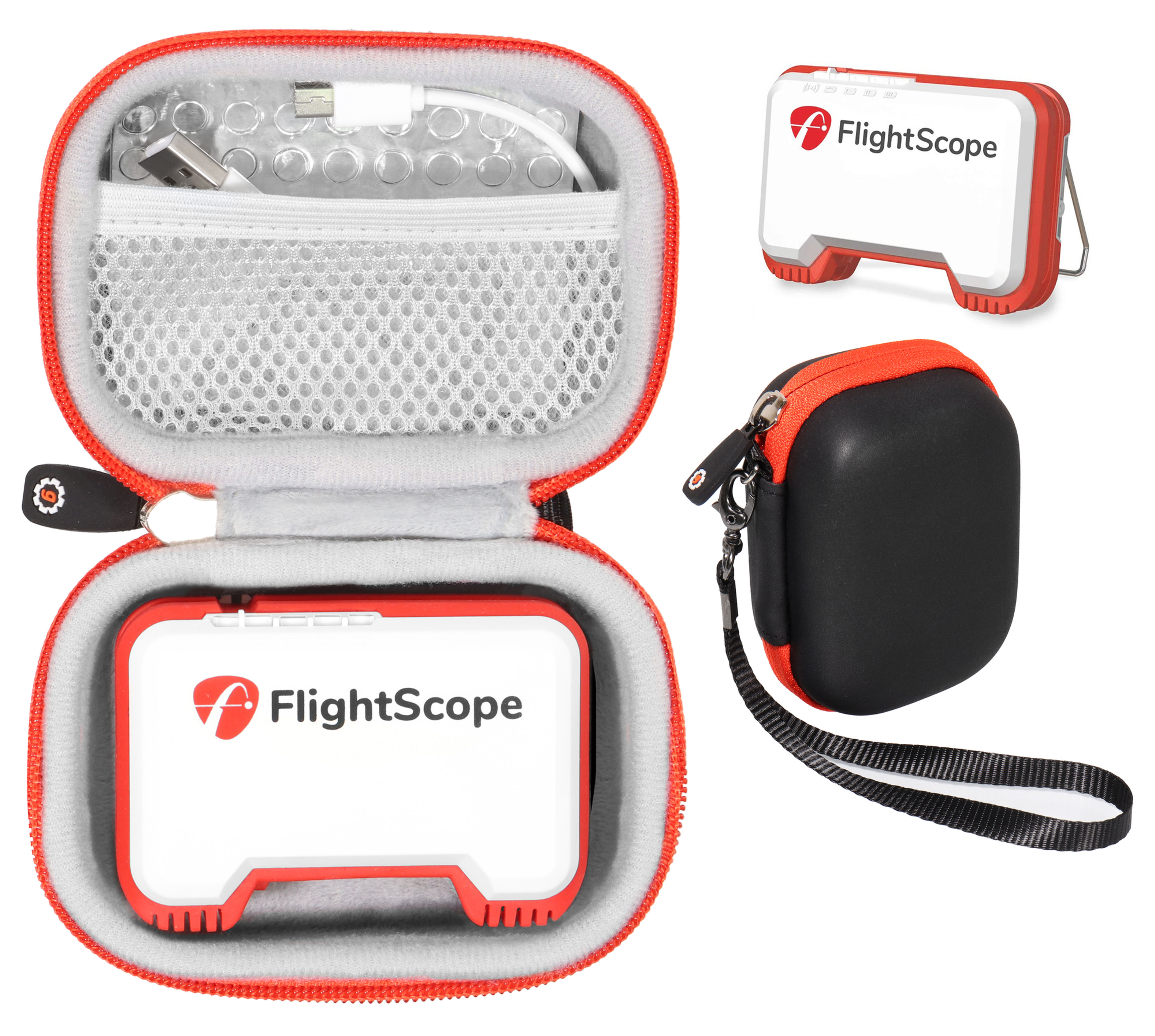 Protective Case for FlightScope Mevo - Golf Launch Monitor (black&orange)