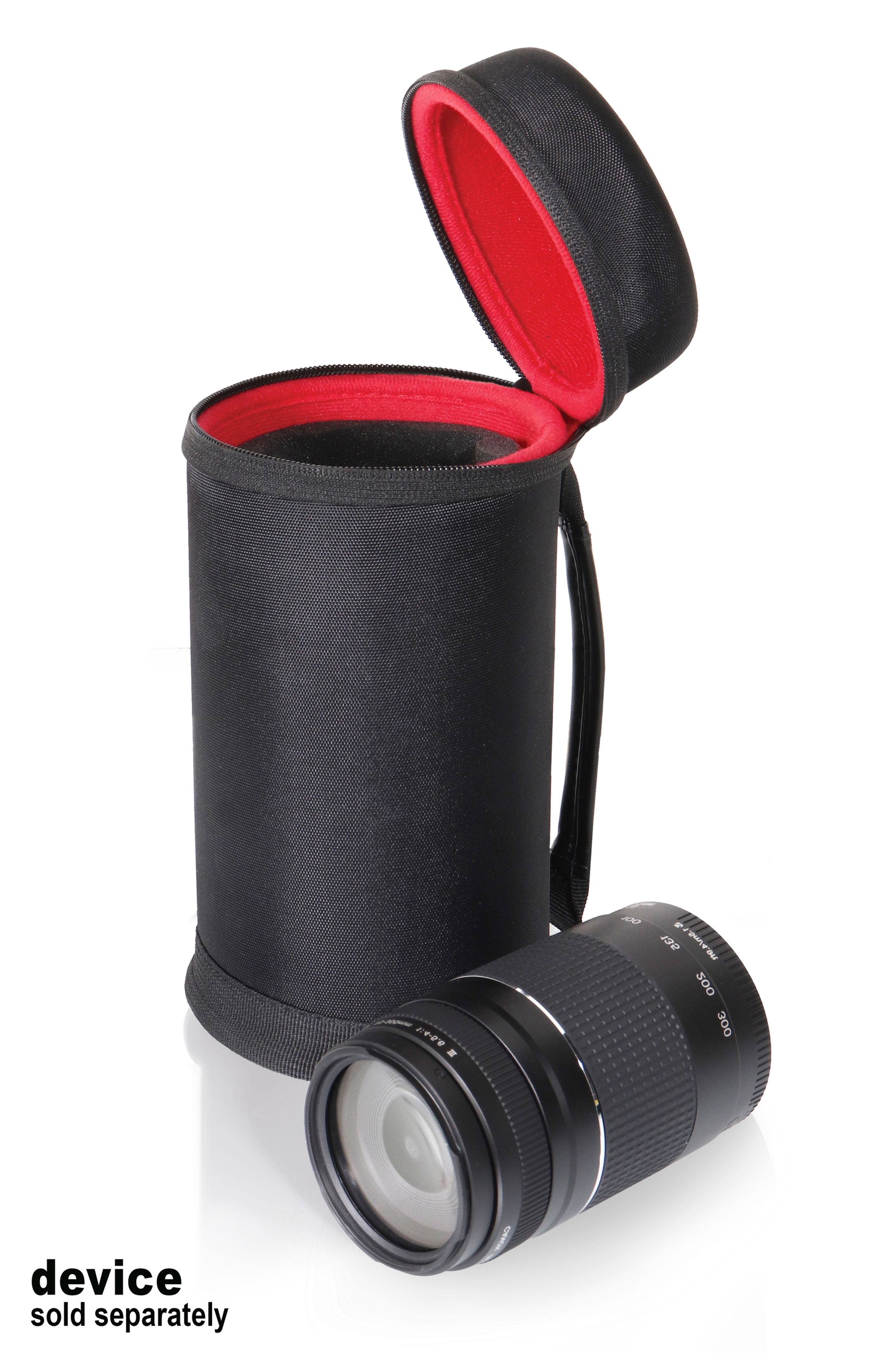 Protective Case for DSLR Camera Lens - large (black&red)