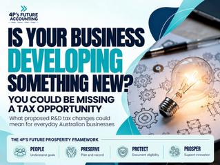 R&D Tax Incentive considerations for Australian businesses developing products, testing prototypes and improving processes.