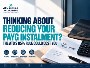 Business owner reviewing PAYG instalment variation and ATO tax calculations