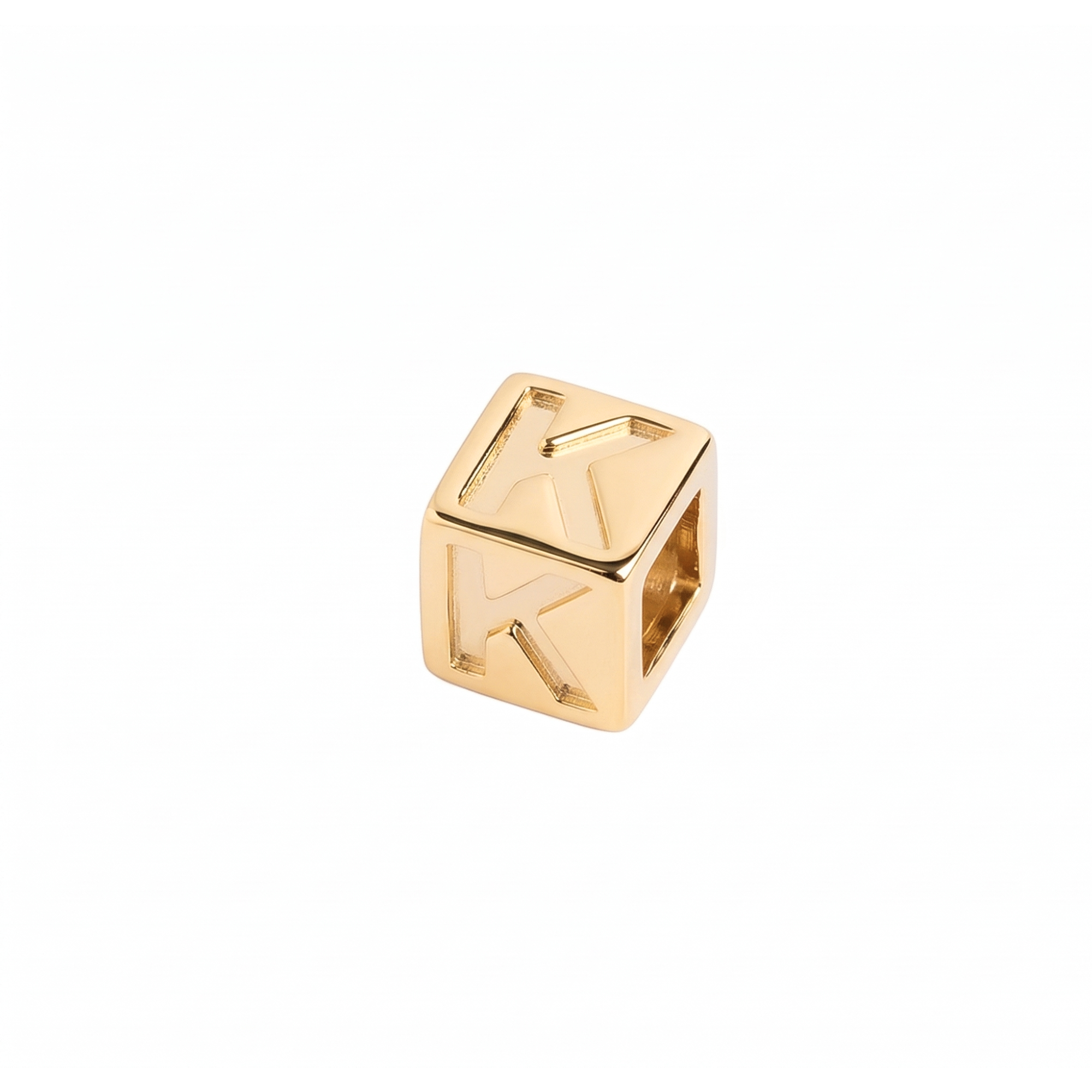 Pendente ABC Lettera K in Oro Giallo 9kt