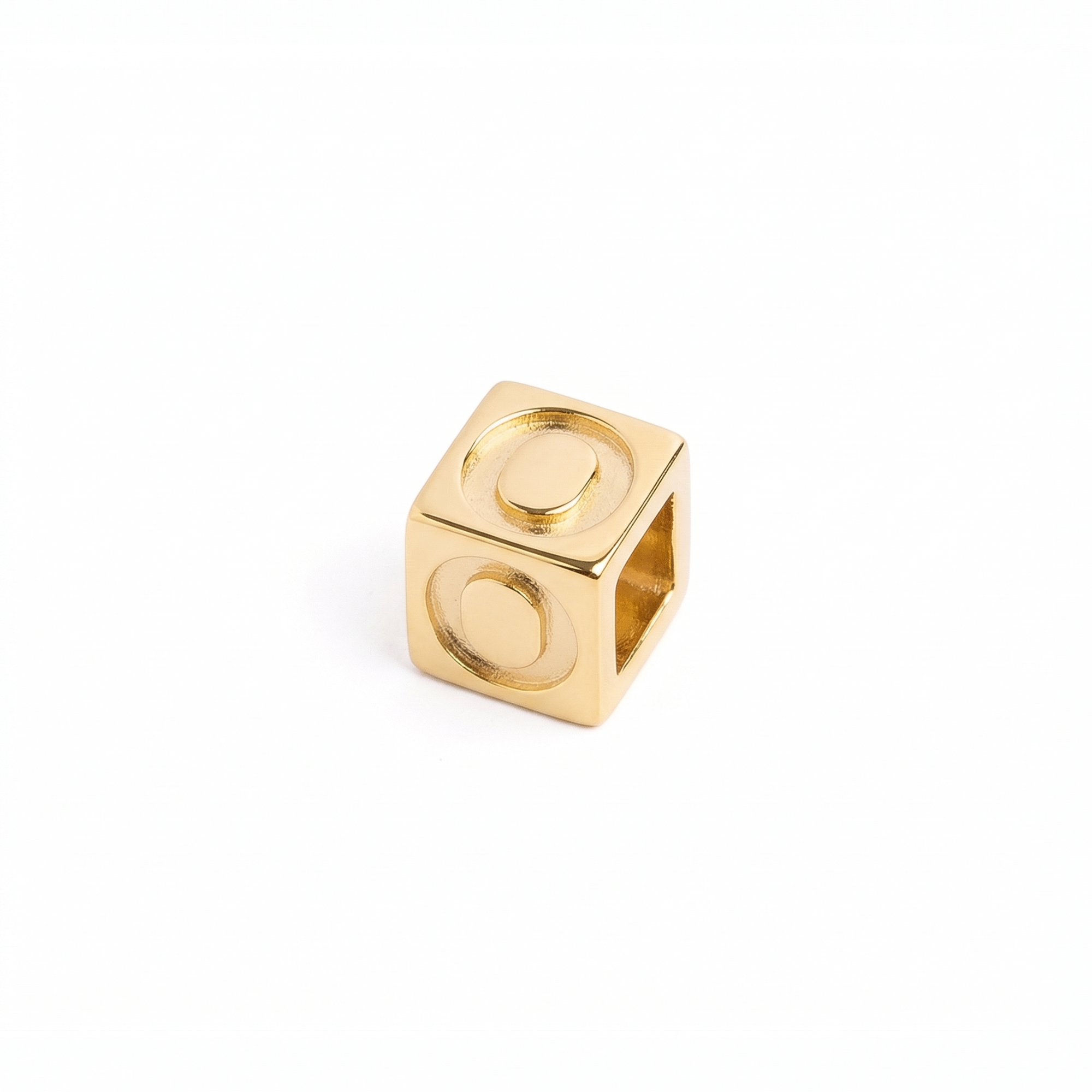 Pendente ABC Lettera O in Oro Giallo 9kt