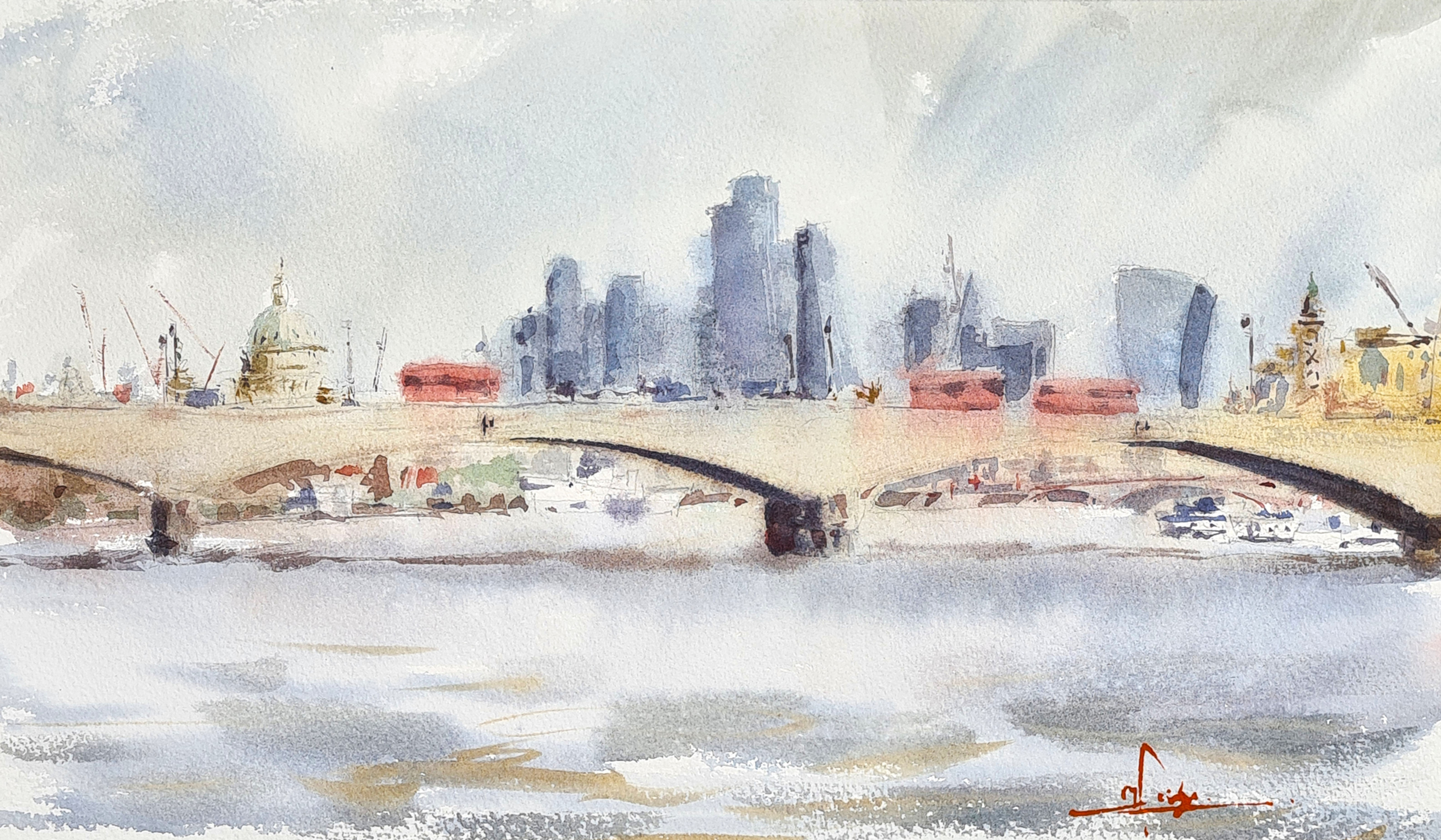 St. Paul's Cathedral over Waterloo Bridge