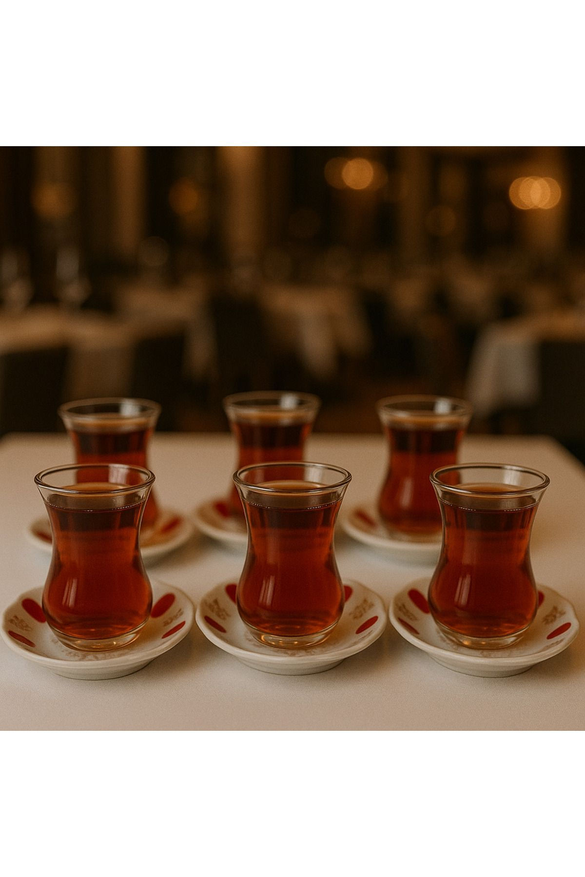 Melamin Kırmızı Beyaz Klasik Melamin Kahveci Tipi Çay Tabağı 6 Adet