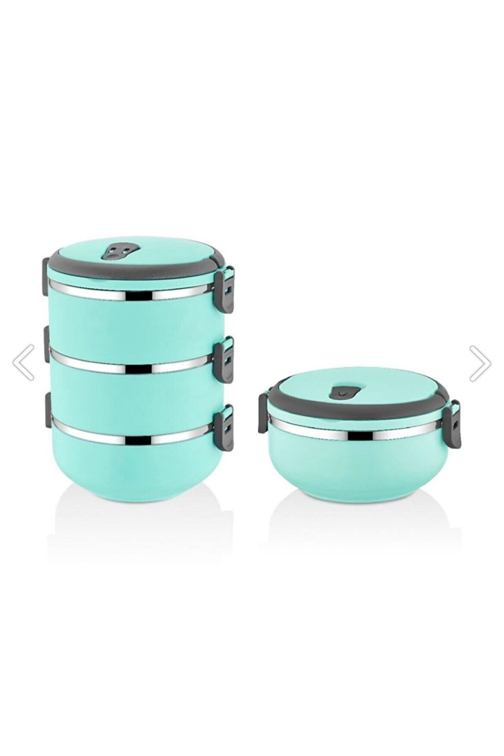 Sefer Taşı Yemek Termosu İçi Çelik Turkuaz 3'lü Ve Tekli İkili