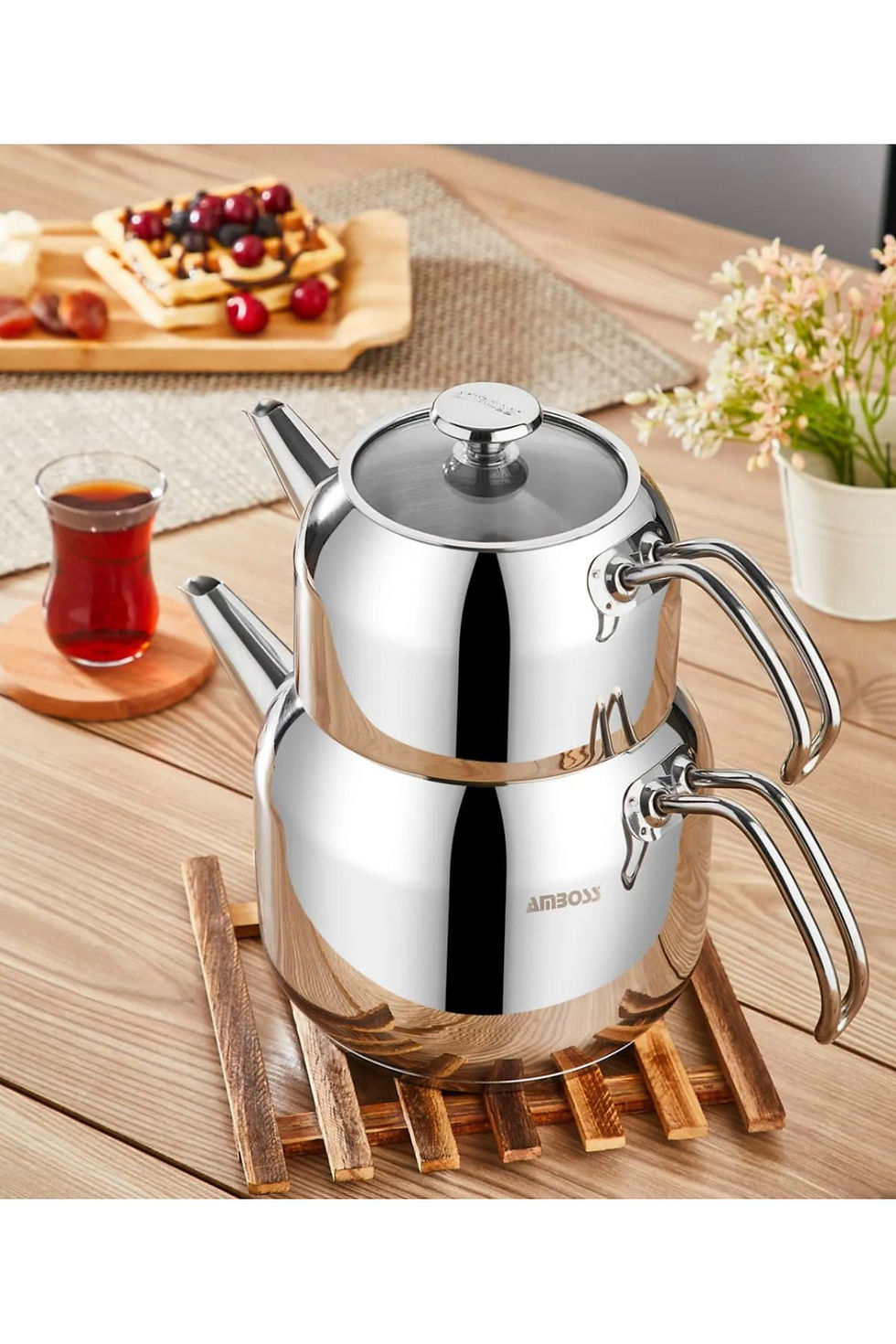 Cool Paslanmaz Çelik Orta Boy Çelik Çaydanlık