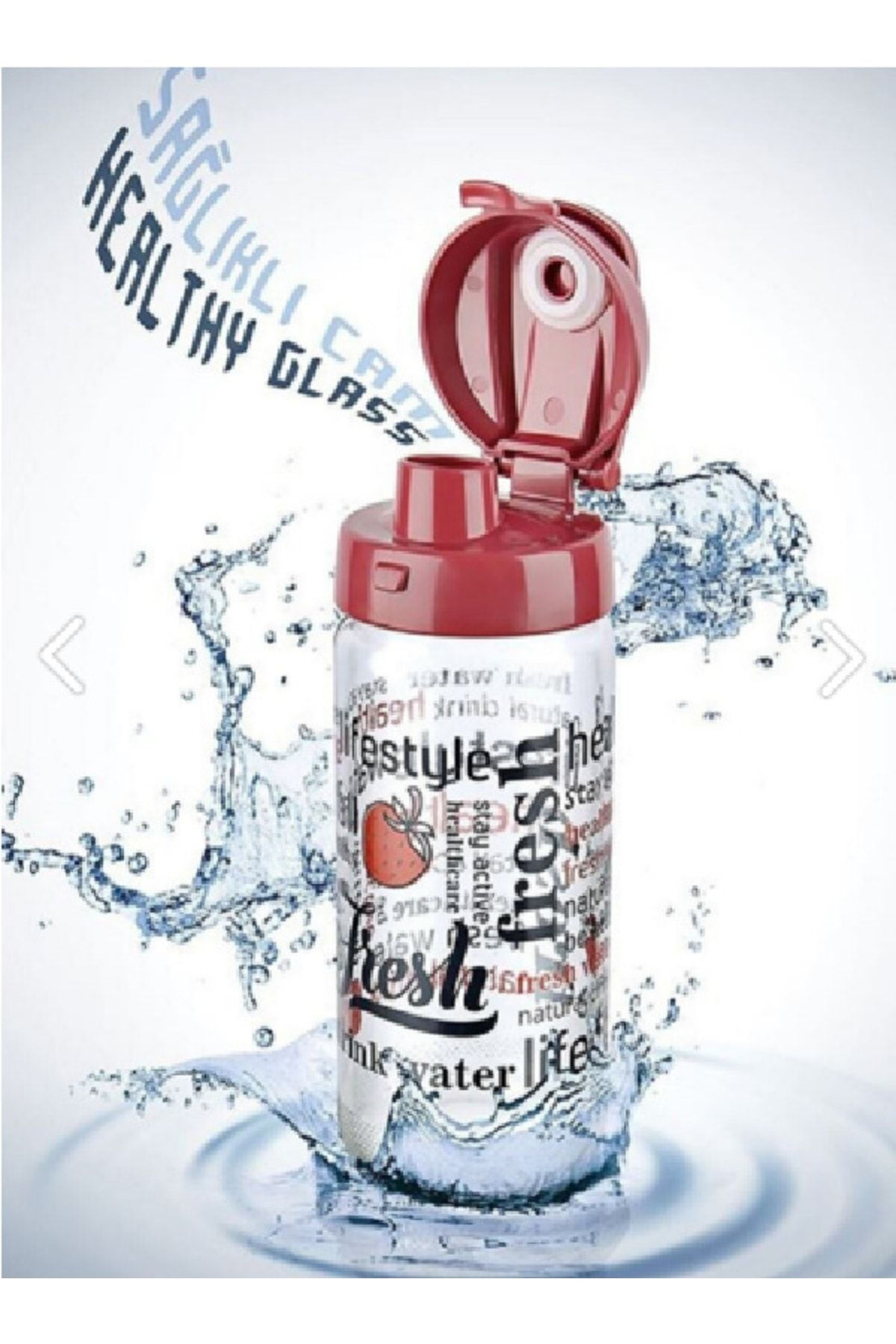 Cam Matara Suluk Emniyetli Asılabilir 500ml Titiz
