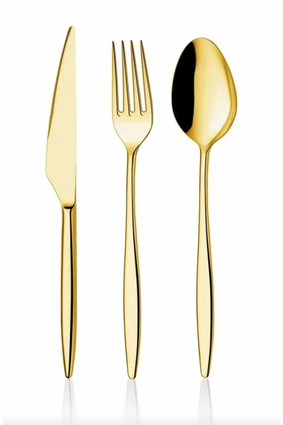 Titanyum Gold Yemek Çatalı 6 Adet-Damla