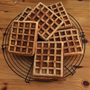 Whole wheat flour waffles