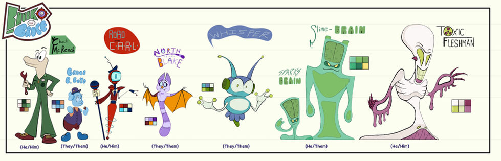 Character Line-up of the Main Characters!