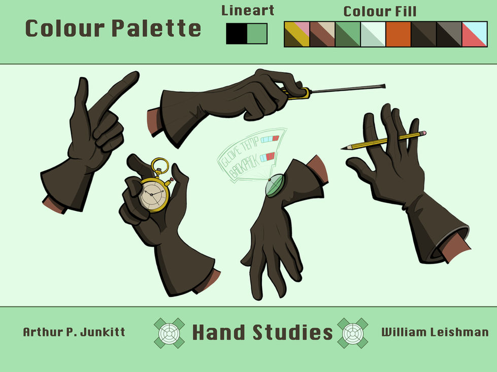 Arthur's Gloved Hand Studies