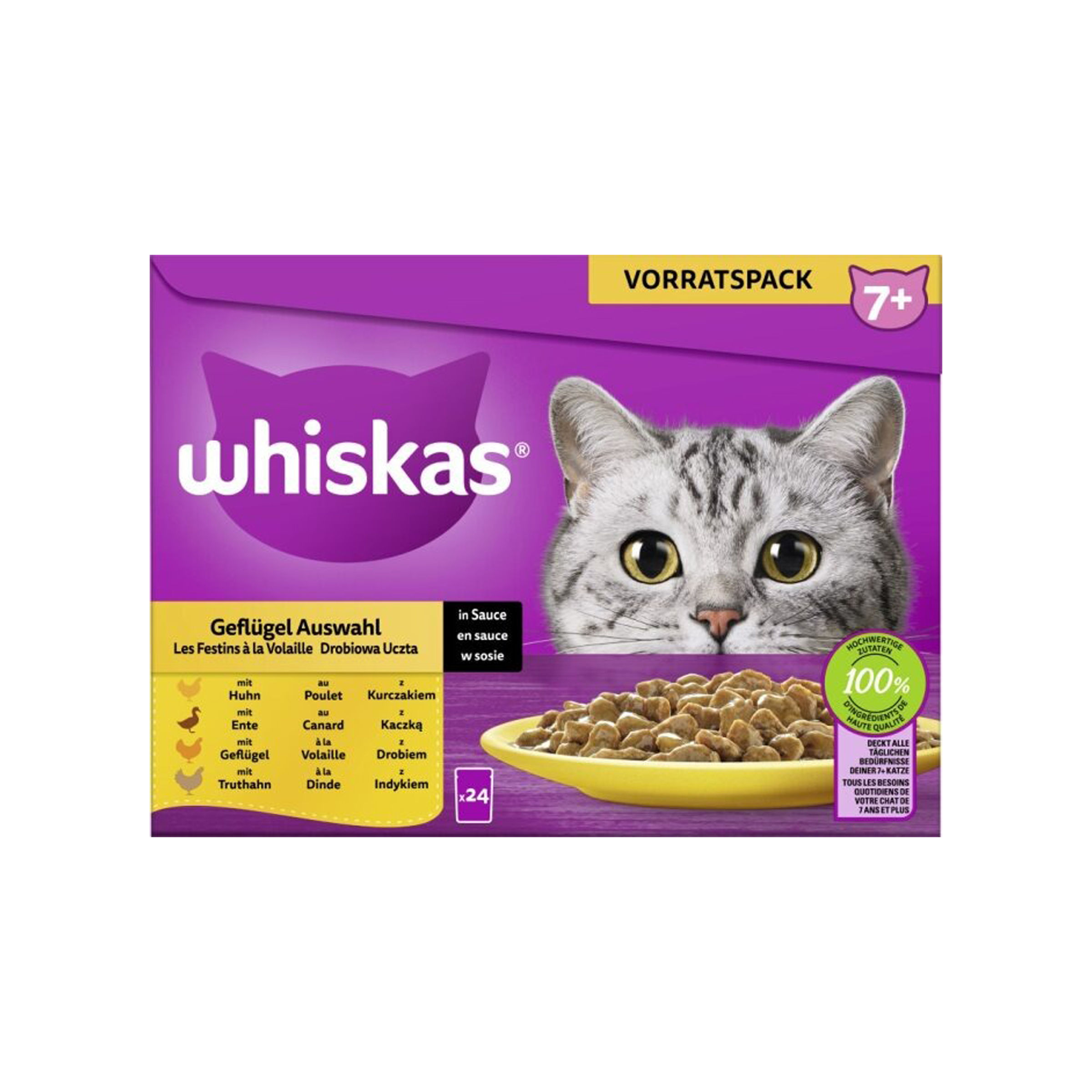 WHISKAS MP 7+ GEFLÜGEL 24X85G