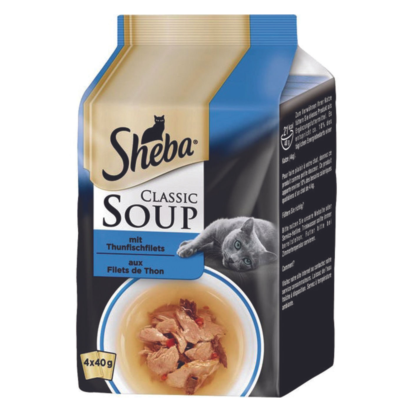 Sheba Classic Soup mit Thunfischfilets Multipack 160 g.
