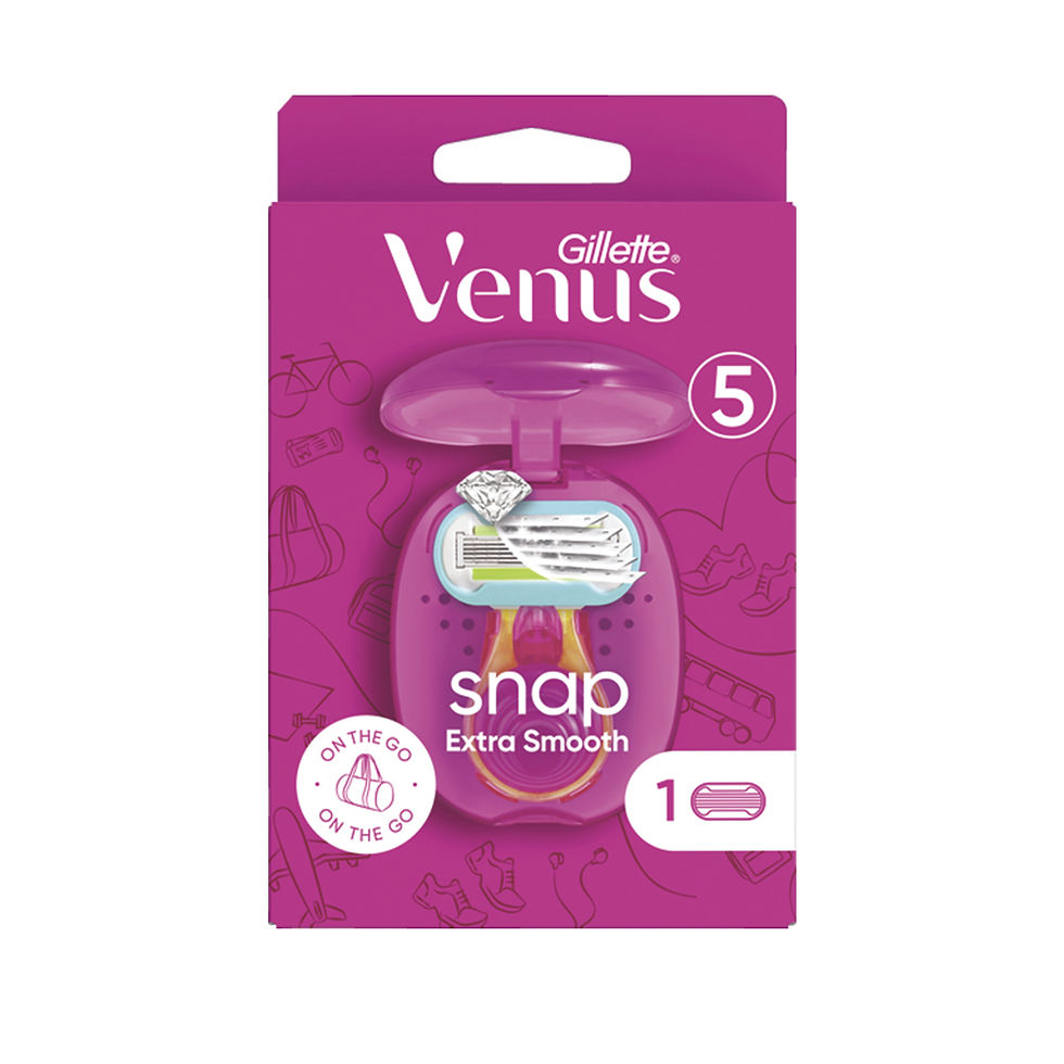 Gillette Venus Rasierer Gillette Extra Smooth Snap mit 1 Klinge Reisegröße.