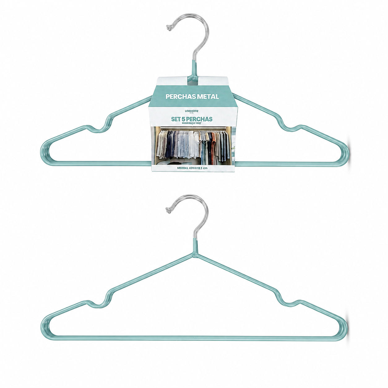 PERCHA METÁLICA AZUL 40 gr - SET 5 UD