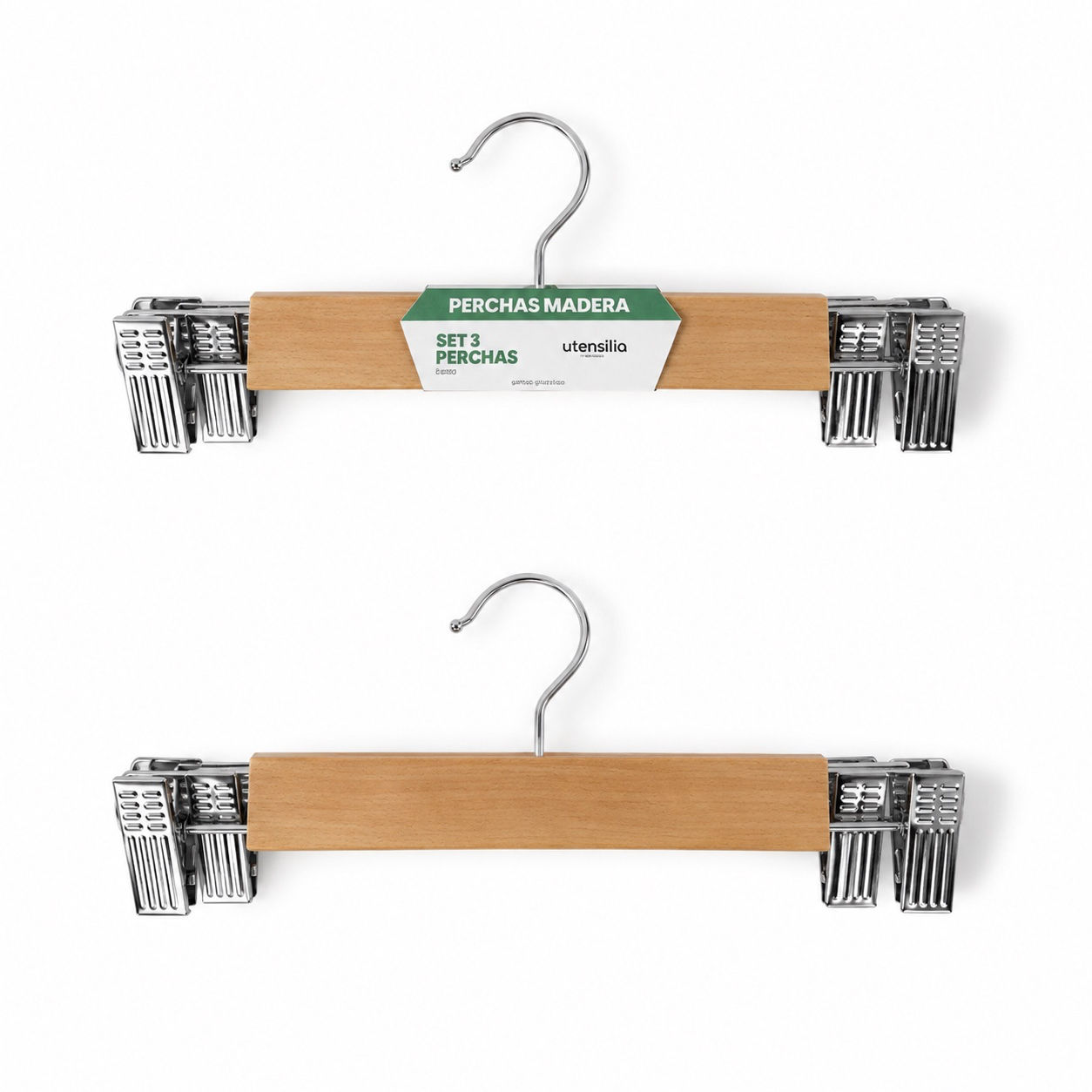 PERCHA MADERA FALDA - SET 2 UD