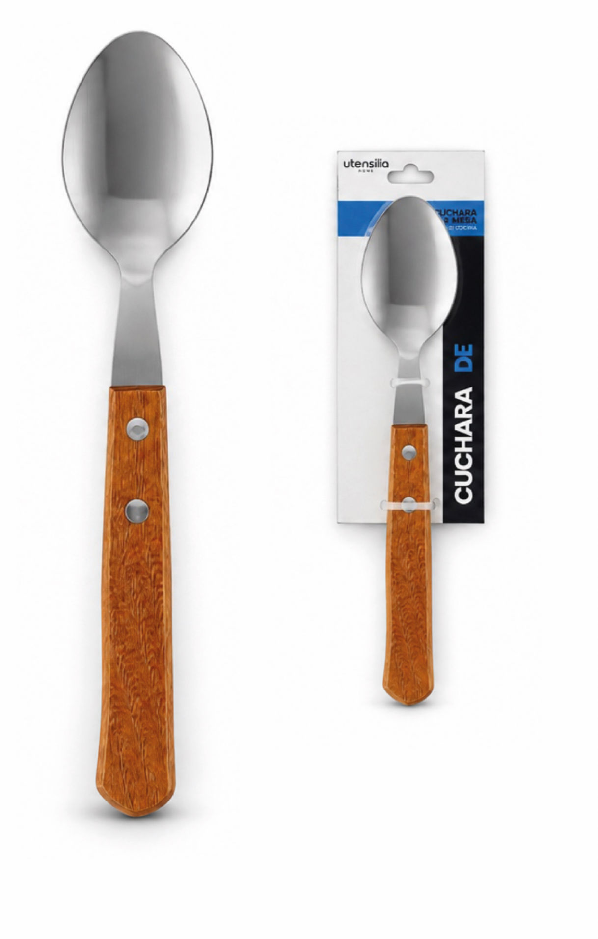 CUCHARA MANGO MADERA - 24 UD