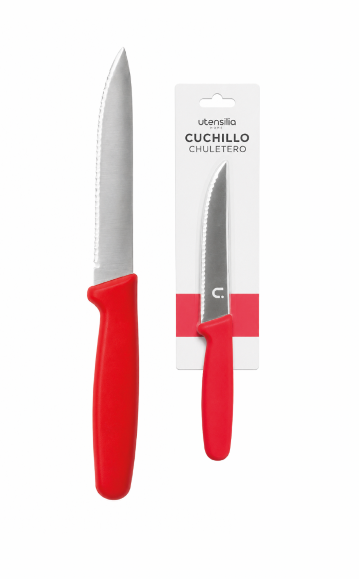 CUCHILLO CHULETERO MANGO PLASTICO - 12 UD