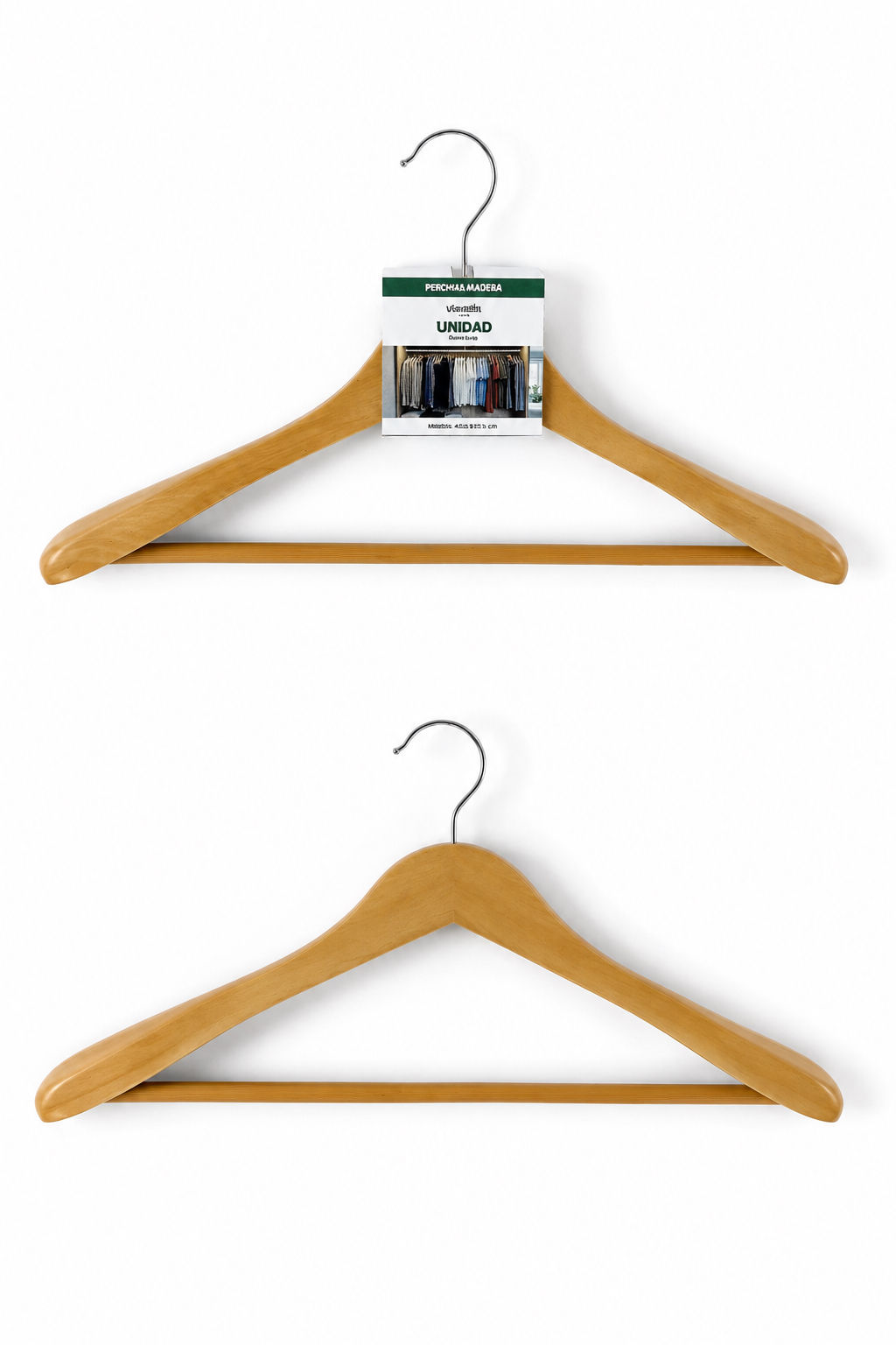 PERCHA MADERA - SET 3 UD