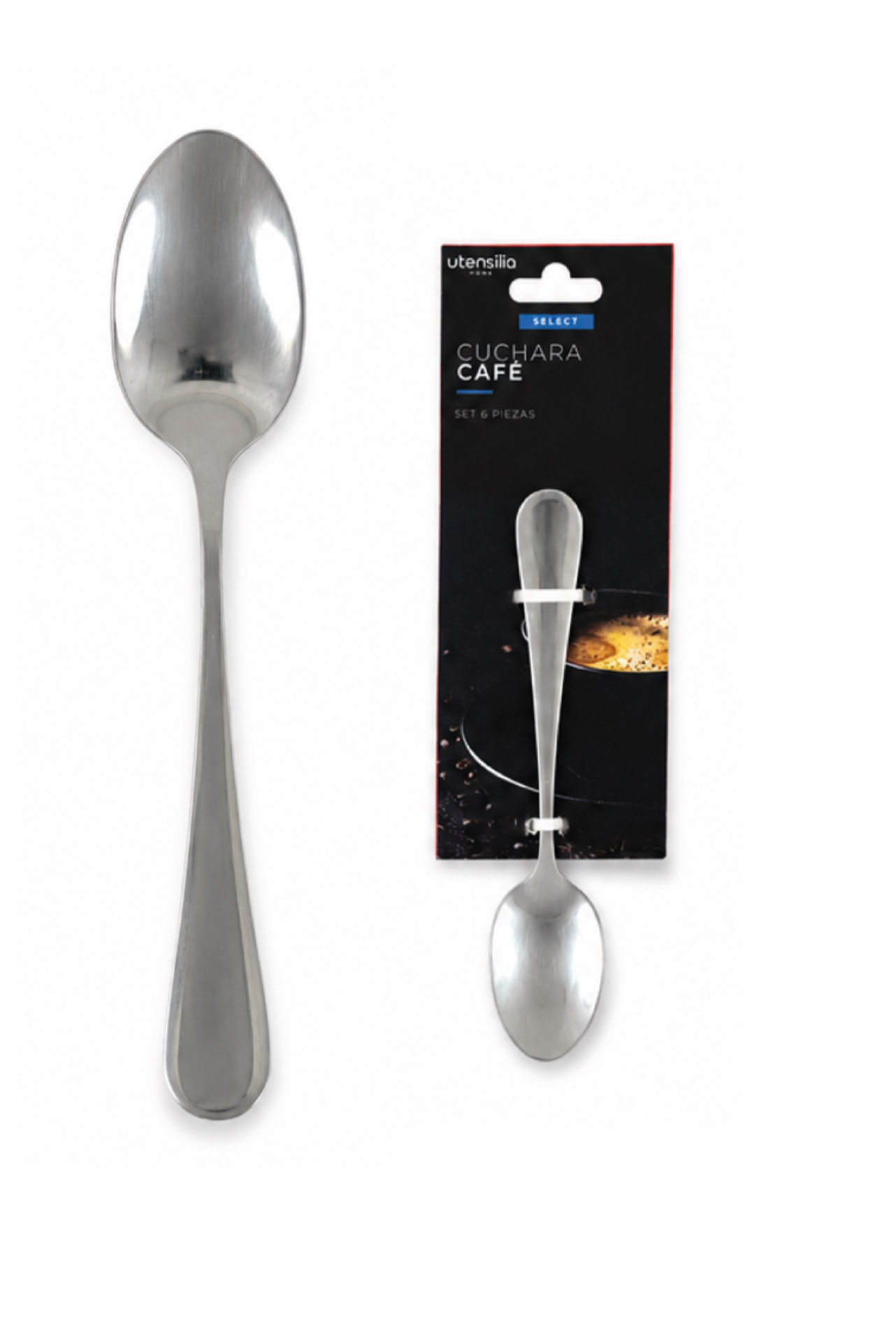 SET 6 PIEZAS CUCHARA CAFÉ STEEL SELECT - 12 UD
