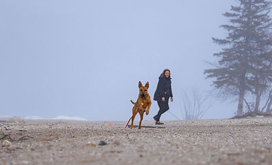 Kenna & I having an offleash 'dance'