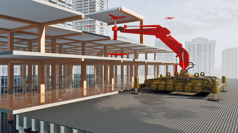 Digital twin Demo of Distributed AI Architectural robots for handling