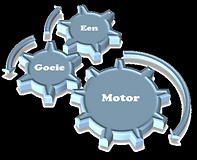 logo zwarte achtergrond een goeie motor.