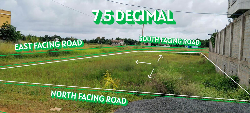 7.5 Decimal South Facing Road land plot in BALASORE CITY with grassy field.