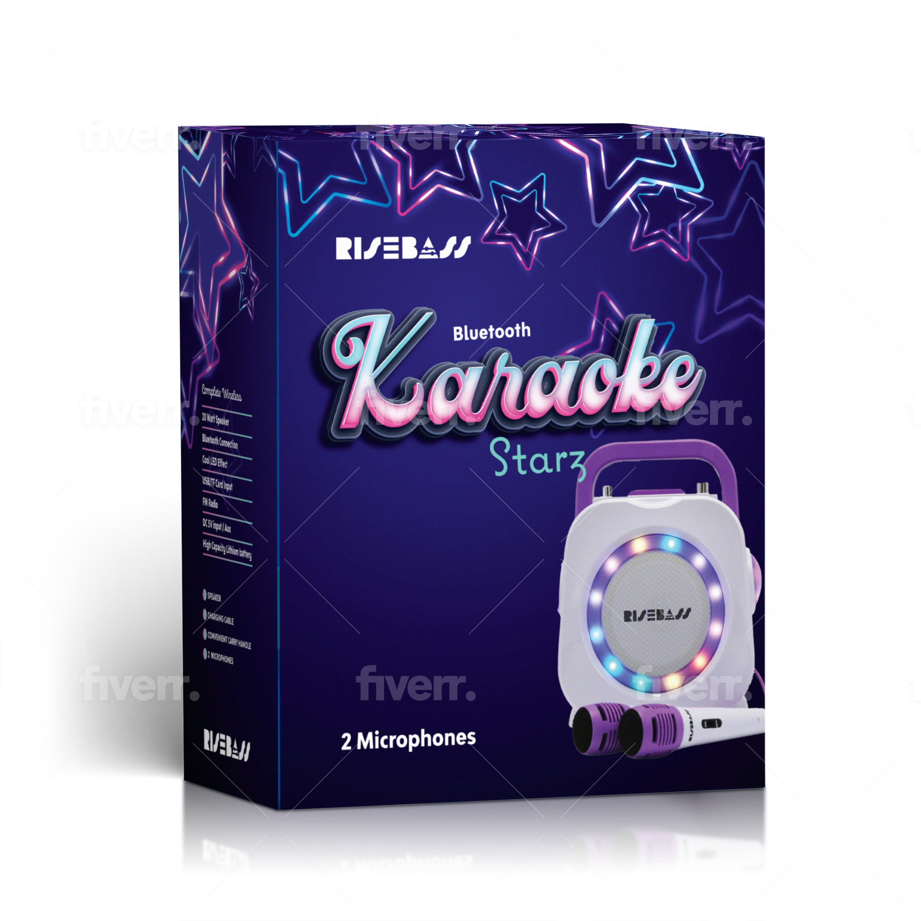Karaoke Machine for Kids - Bluetooth Speaker with 2 Microphone - Portable Kids K