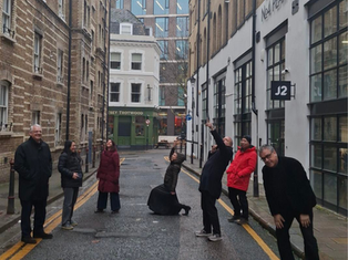 Facade engineering team at Henriksen Studio outside London office