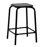 Le tabouret haut 60 de la collection 18.12 en noir, tabouret de bar, tabouret vintage, décoration, aménagement, tabourte de cuisine, tabouret de plan de travail.